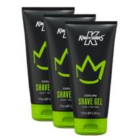 King of Shave skutimosi gelis Super Cooling, 175ml, 3 vnt. black