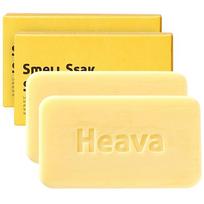 Haeba Smellssak Shampoo Bar Head Odor Removal Oily Scalp Shampoo Soap Solid Shampoo, 2 pieces, 81g yellow