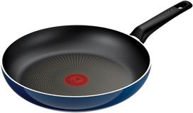 T-fal keptuvė, 26 cm, tik dujinei ugniai, medžiagos tokios kaip PFOA,  Royal Blue Intense keptuvė  mėlyna D53305 black