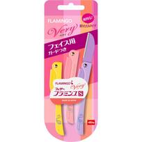 Feather Safety Razor Flamingo S BELLY for face 3 pcs. Disposable for Women Women's Razors Disposable for Women