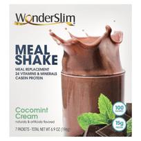 WonderSlim, kviečių kokteilis, kokoso-mėtų kremas, 7 pakeliai, po 28 g