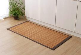 Ikehiko bambukinis virtuvės kilimėlis DX Plain Brown 60×180cm #5386030 ruda