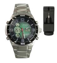 Date and Day Long Life [ARTSTATE AS3261] Men's Radio-Controlled Wristwatch, Display, Digital/Analog Display, žalia
