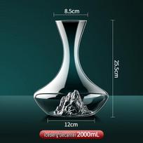 Luxury Iceberg Crystal Wine Decanter black