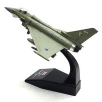 Eurofighter Typhoon metalinis modelis naikintuvas - Paruoštas karinis kolekcinis daiktas su stovu beige
