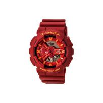 CASIO Unisex skystųjų kristalų/analoginis dvigubo ekrano serija 51mm raudonas laikrodis GA-110AC-4A GA-110AC-4A Regular Watch Box red