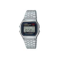 CASIO Vyriškas VINTAGE serijos sidabrinis laikrodis A159WA-N1 A159WA-N1 Silver Strap black