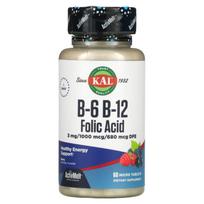 KAL, B-6 B-12 folic acid, berry, 60 microtablets