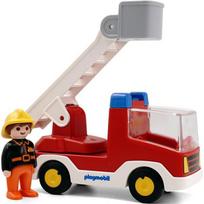 Playmobil 1.2.3 Kopėčių gaisrinė mašina 6967, 1 korėjietiškas žaislas gray