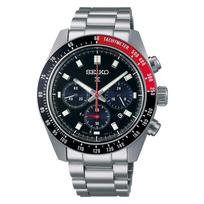 [Seiko laikrodis] Vyriškas Prospex Speedtimer Solar Chronograph Didelis Sidabrinis Laikrodis SBDL099