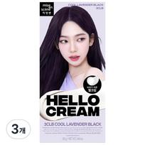 Mise-en-scène New Hello Cream Hair Dye, Cool Lavender Black, 3 pcs. white