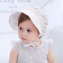 Bevenise simple punching lace bonnet, korean baby products white