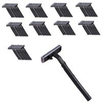 Dwitree Black 2-blade disposable razor, 1 pack, 90 pieces ,Korean razor blade black