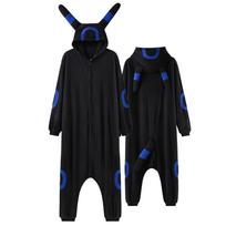 Cow Kigurumi Umbreon Anime Onesies Moteriški Vyriški Kombinezonai Juokingi Kostiumai Suaugusiesiems Žiemos Pižamos Festivalio Apranga Gyvūnų Kostiumai Kombinezonas S( fit 150-160cm) black