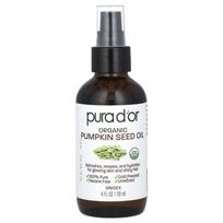 Pura D'or, ekologiškas moliūgų sėklų aliejus, 4 fl uncijos (118 ml)