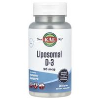 KAL, Liposomal D-3, high potency, 50mcg, 30 veggie capsules