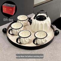 Shangqi Flower Teapot Water Set black