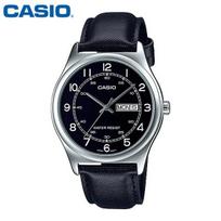 Casio Men's Leather Band Wrist Watch MTP-V006L-1B2U black