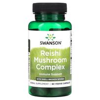 Swanson, Reishi Mushroom Complex, Contains Decomposition Spores, 60 Veggie Capsules