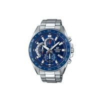 Casio Edifice Waterproof Quartz Movement Stainless Steel Watch Men watches Blue EFV-550D-2A Silver Strap Blue Dial blue