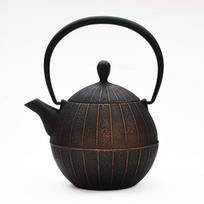 Ichiudo Nanbu Ironware Copper Black Teapot, Kurumi, 0.5L, black