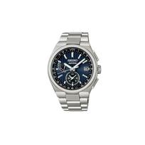 SEIKO Astron serijos vandeniui atsparus 100m saulės energija maitinamas kvarcinis vyriškas laikrodis su titano apyranke, mėlynas ciferblatas SBXY065 mėlyna