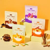 [muhwadang] 4 Types of Low-Sugar Granola (Cacao/Cinnamon/Banana/Fig) Banana granola white