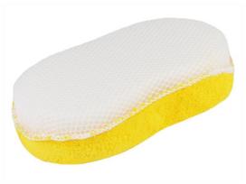 Gąbka dwustronna mikrofibra + siatka 19x11x5 cm 1