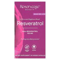 Reserveage Beauty, resveratrolis, 100 mg, 30 daržovių kapsulių