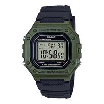 CASIO standartinis skaitmeninis laikrodis W-218H-3AV Unisex Olive Green – įperkamas „Casio“ užjūrio modelis [lygiagretus importas] gray