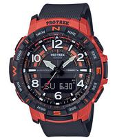Casio Pro Trek vyriškas dervos 100M atsparumo vandeniui skaitmeninis kvarcinis laikrodis PRT-B50-4 raudona