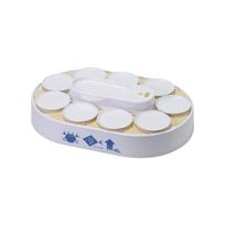 Pearl Metal Rotating Sushi Set with 10 Plates and Sushi Making Battery for and Fun at Home Tool, Operated, Kids, Children, Families, White, (D-6755) balta