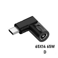 5v 9v 12v USB C jungtis PD 65W maitinimo adapterio keitiklis DC į C tipą D 6.5-1.4mm