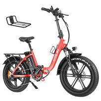 „Vitilan U7 2.0“ sulankstomas elektrinis dviratis, 750 W variklis 48 V 20 Ah nuimamas akumuliatorius 28 mylių per valandą maksimalus greitis 20 * 4,0 colio „Fat Tire City Ebike“ U7-2 raudona