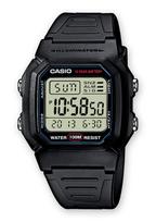 CASIO standartinis skaitmeninis laikrodis W-800H-1A Vyriškas, juodas poliuretano dirželis, apvalus korpusas, atsparus vandeniui iki 30 m beige