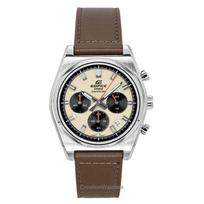 Casio Edifice Analoginis Standartinis Chronografas Odinis Dirželis Dramblio Kaulo Spalvos Ciferblatas Kvarcinis EFB-730L-7AV 100M Vyriškas Laikrodis dramblio kaulas