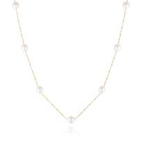 PEARL Made in Japan Natural Pearl Necklace for Genuine Akoya Casual and Everyday Wear Pearl Station [KOKO JEWELRY] Women, Pearls, (G.11 Type) white