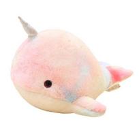 „Haesol Rainbow Dolphin Animal Character“ lėlė ant kūno pagalvės, rožinė, korėjietiški produktai kūdikiams white