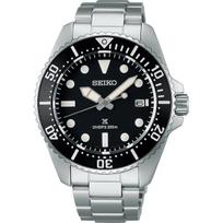 Seiko vyrų SBDJ063 (PROSPEX DIVER SCUBA Solar vyrų metalinė juosta) Apvalus laikrodis sidabrinis nerūdijantis