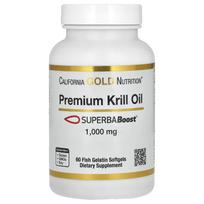 California Gold Nutrition, Premium Krill Oil, with SUPERBABoost, 1,000 mg, 60 Fish Gelatin Softgels