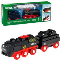BRIO Baterijomis Maitinamas Garvežys Mediniai Bėgiai Elektrinė Transporto Priemonė Lokomotyvas 33884 black