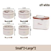 Portable Stainless Steel Lunch Box Set white