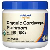 Nutricost, Organic Cordyceps Mushrooms, Unflavored, 3.5 oz (100 g)