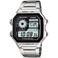 Casio Men's Digital World Time AE-1200WHD-1AVDE Watch, Multicolor gray