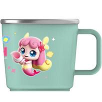 Leburns puzzling catch! Tiniping Fondant Ping non-slip stainless steel cup, mixed colors, 1 piece, Popular Korean parenting items gray