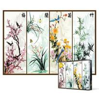 2000-piece jigsaw puzzle - Four Gracious Plants Plum Porridge (Mini) Plum Blossom Orchid Chrysanthemum Bamboo, popular Korean puzzle gray