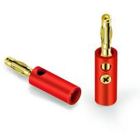 4mm Gold-Plated High-Current Banana Plug red