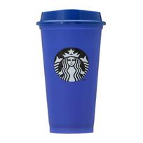 Starbucks STARBUCKS Halloween 2024 Color Changing Reusable Cup 473ml Tumbler Coffee Starbucks Halloween 2024 Cat Cat Cat Present Gift Water Bottle mėlyna