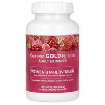 California Gold Nutrition, Women's Multivitamin Gummies, Cherry, Strawberry and Raspberry Flavors, 90 Gummies