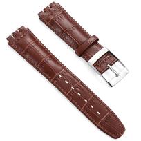 Laikrodžio dirželis Swatch 17mm 19mm natūralios odos laikrodžio apyrankė aukštos kokybės apyrankė vyrams moterims vandeniui atspari minkšta apyrankės priedai 17mm ruda
